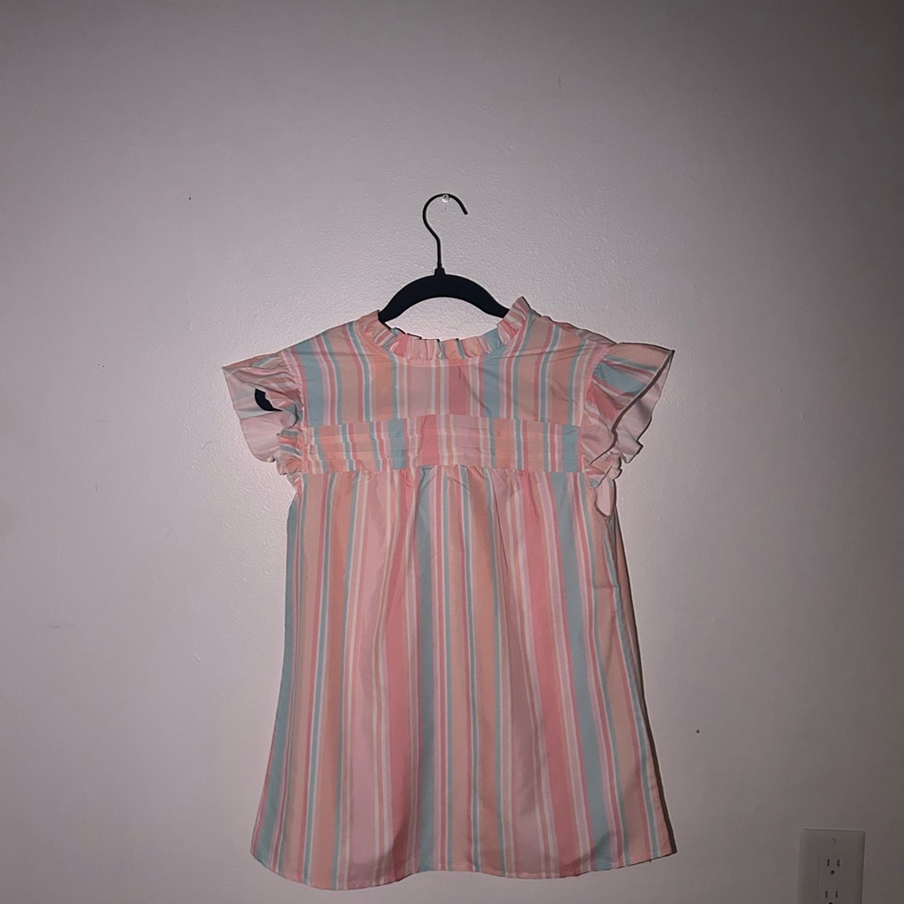 Striped Pink and Blue Kids Top